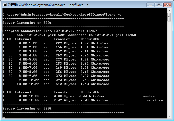 iperf3已不再支持双工模式测试