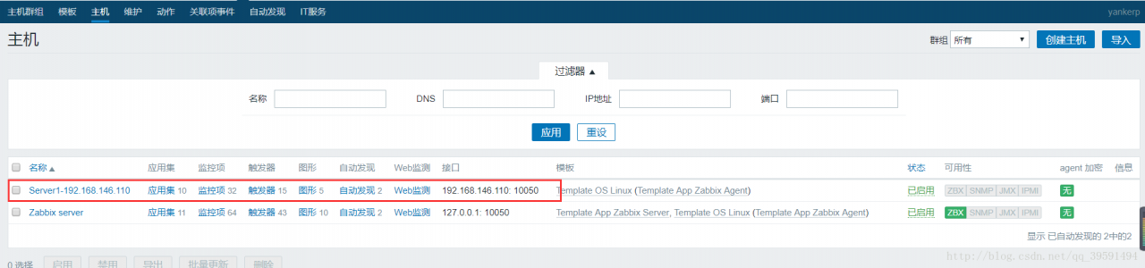 Zabbix监控主机及邮箱报警设置