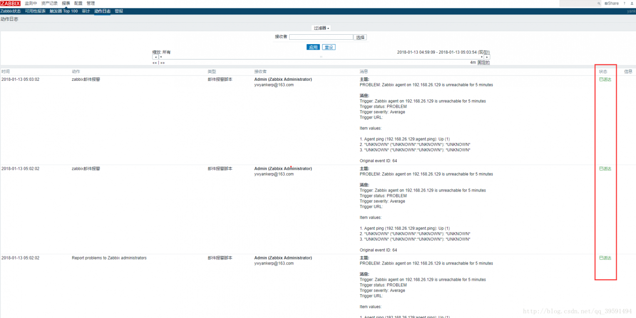 Zabbix监控主机及邮箱报警设置