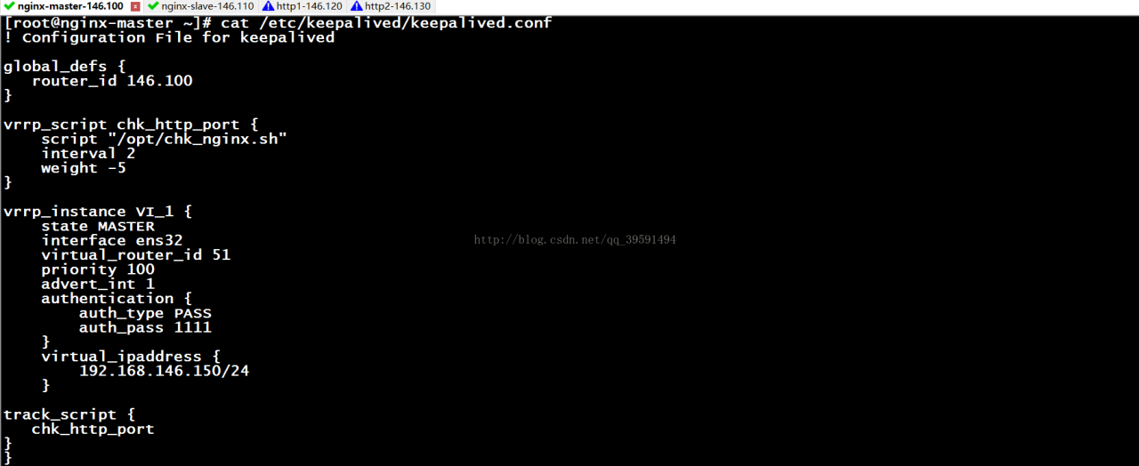 keepalived实现高可用nginx反向代理（Web集群）
