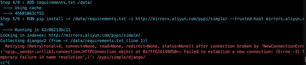 测试服务器上构建镜像时无法联网-竹影清风阁